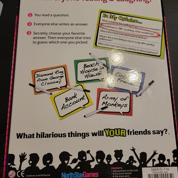 Game Time Say Anything Card Game - Pink and Black - Picture 2 of 2